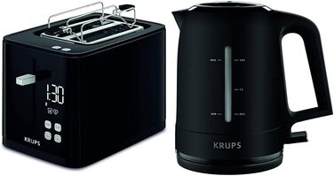Тостер на 2 ломтика, 7 уровней Smart'n Light KH6418 Krups, электрочайник BW2441 Pro Aroma Krups