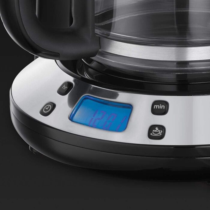 Цифровая кофеварка 1,25 л, до 10 чашек, 1100 Вт и тостер с широким слотом и 6 уровнями мощности Russell Hobbs