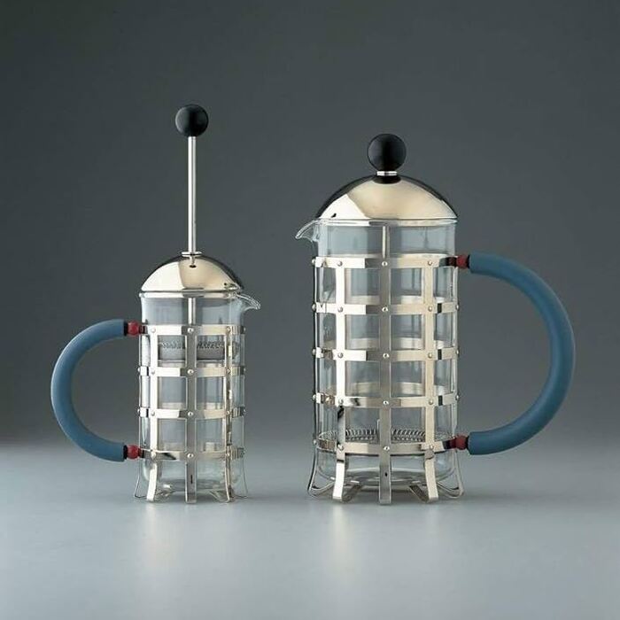 Френч-пресс 10х24,2х10 см металлик/синий Press filter coffee maker Alessi