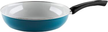 Сковорода 28 см, без крышки, эмалированная, синяя Riess 0057-010