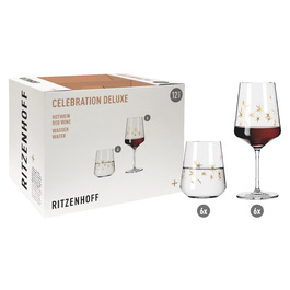 Набор бокалов для красного вина и стаканов для воды, 12 предметов 'Romi Bohnenberg' Celebration Deluxe Ritzenhoff