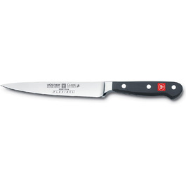 Нож для плетения Вюстхоф, Классический (4550-7/16), длина лезвия 16 см, кованй, из нержавеющей стали, острй нож шеф-повара с гибким лезвием