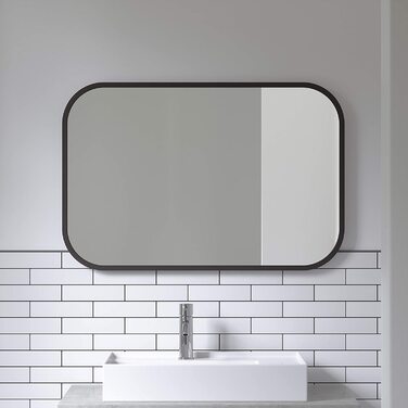 Зеркало прямоугольное 61 х 91 см черное Hub Umbra