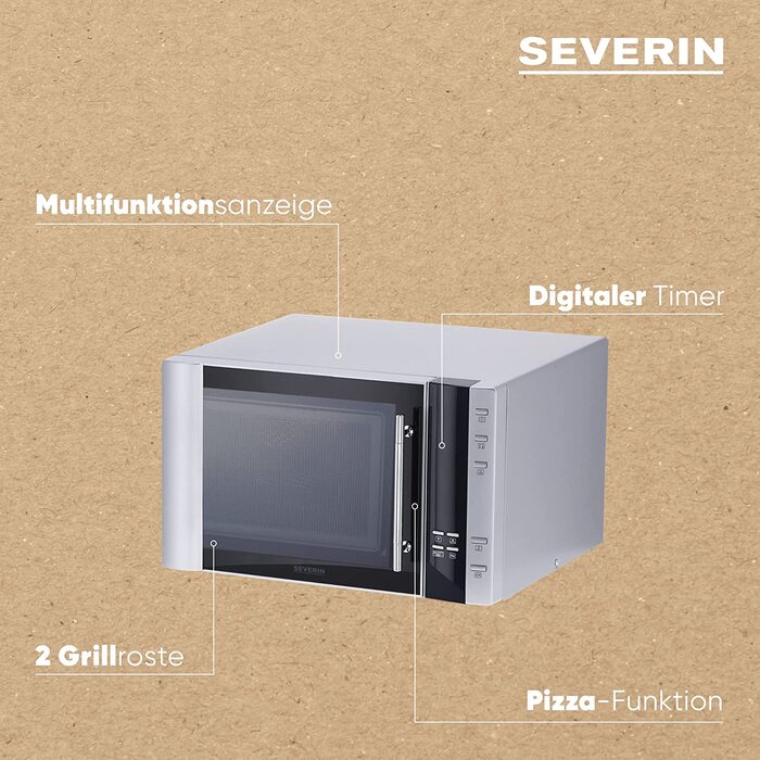 Микроволновая печь с грилем 900 Вт, 30 л SEVERIN