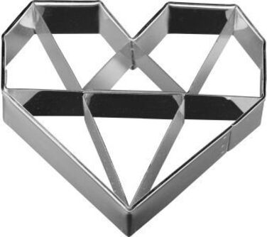 Форма для печенья в виде сердцевидного бриллианта, 6,5 см, RBV Birkmann