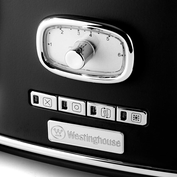 Тостер в стиле ретро Westinghouse на 4 ломтика / 6 ступеней / поддон для крошек