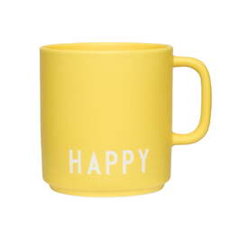 Кружка с ручкой "Happy" 0,25 л желтая Favourite Design Letters