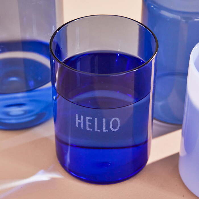 Стакан "Hello" 0,35 л Blue Favourite Design Letters