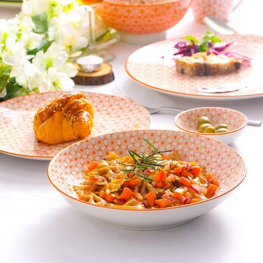 Набор разноцветной посуды из фарфора, 48 предметов Natsuki Vancasso