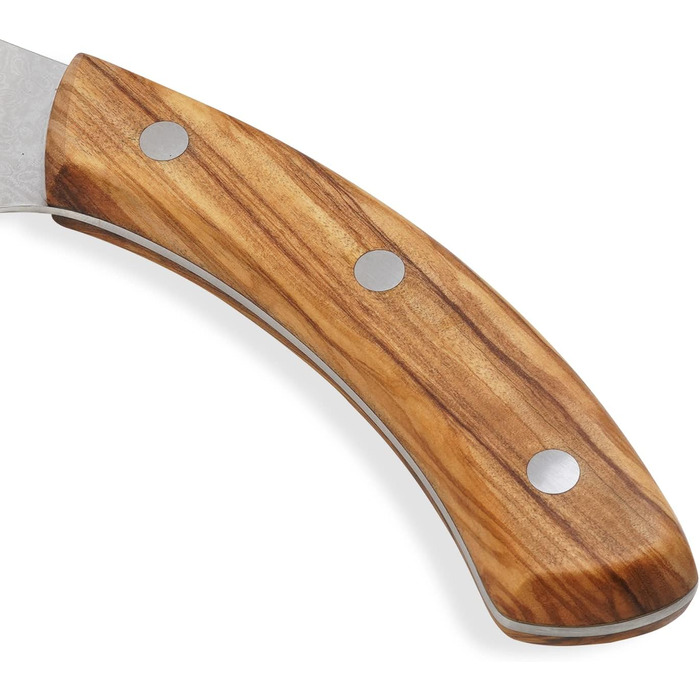 Малый поварской нож из японской стали с рукояткой из оливкового дерева и кобурой 13 см Wakoli