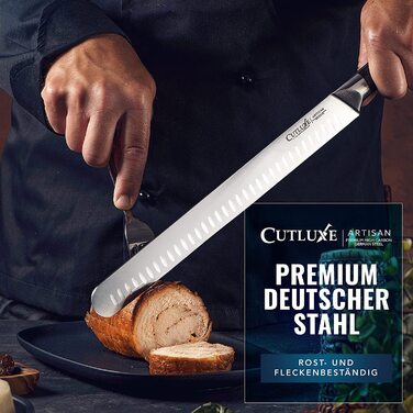 Нож-топорик для мяса Cutluxe Artisan из нержавеющей стали, рукоять из дерева пакка, 30 см