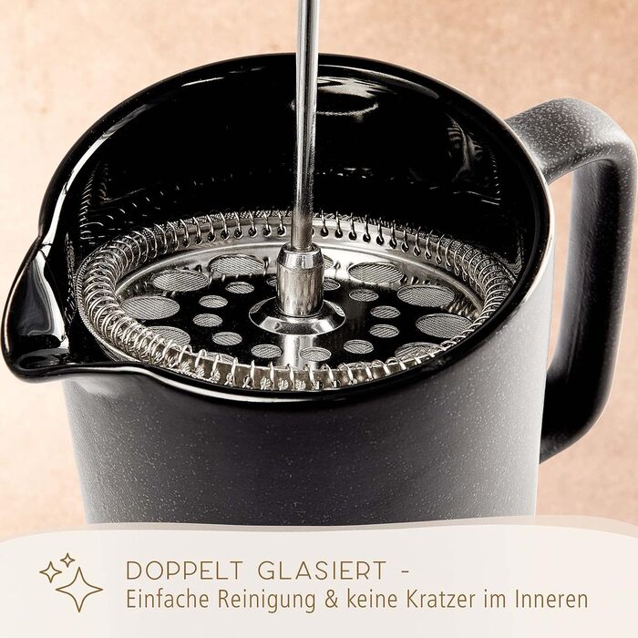 Кофеварка 1 л, чёрная Steinzeit