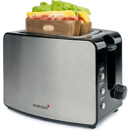 Тостер с многоразовыми пакетами для сэндвичей 850 Вт, черный 21250 Korona