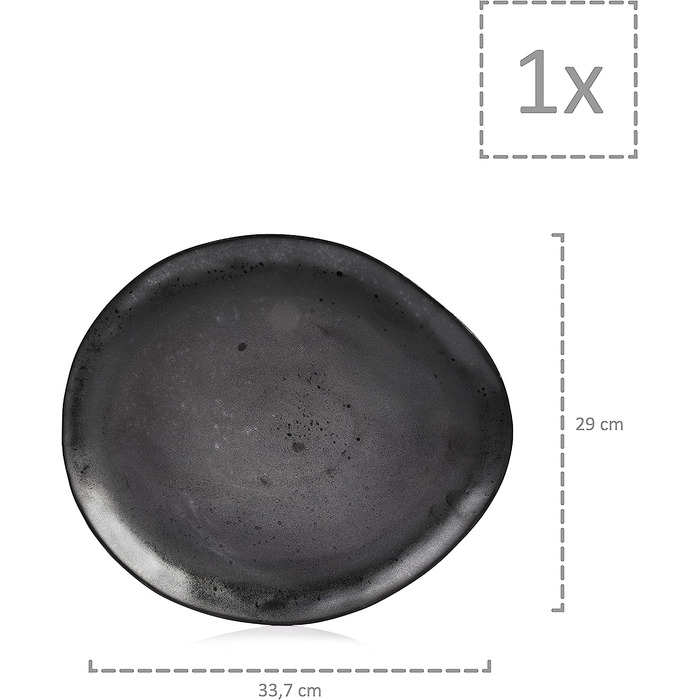 Набор сервировочных тарелок из керамогранита 11 предметов Tombey Sänger