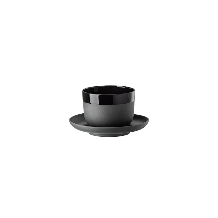 Rosenthal Чашка для эспрессо 0,210 л с блюдцем 12,8 см Schwarz Cappello Rosenthal