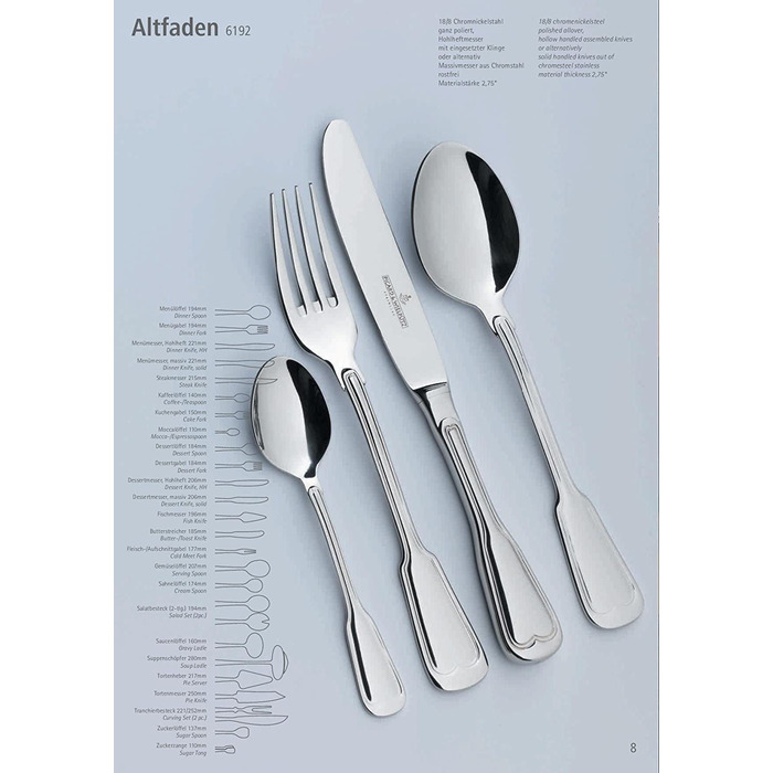 Набор ножей для рыбы Picard & Wielpütz ALTFADEN, 6 предметов