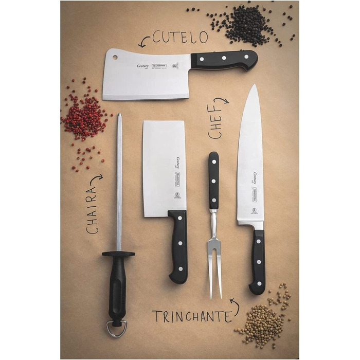 Поварской нож Tramontina CENTURY из нержавеющей стали, 25 см