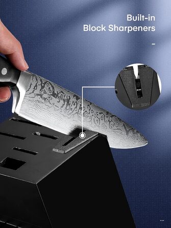 Набор кухонных ножей с ножницами и затачивающим блоком 14 предметов D.Perlla