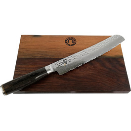Нож для хлеба KAI Shun Premier Tim Mälzer TDM-1705 из 32 слоев дамасской стали, рукоять из грецкого ореха, 21.5 см