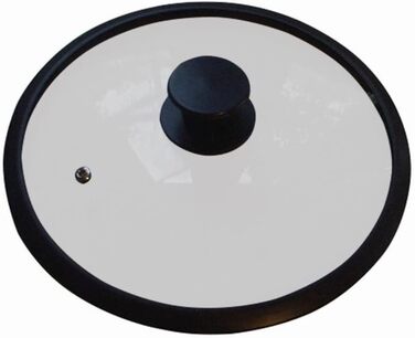 Стеклянная крышка с силиконовым ободком 28 см, черная KRÜGER