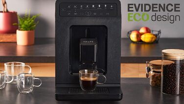 Кофемашина на 2 чашки 1450 Вт, с кофемолкой, черная Evidence ECOdesign EA897B Krups