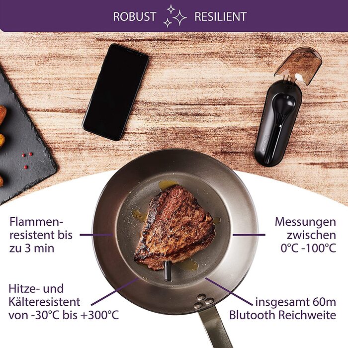 Цифровой термометр для мяса с Bluetooth mastrad