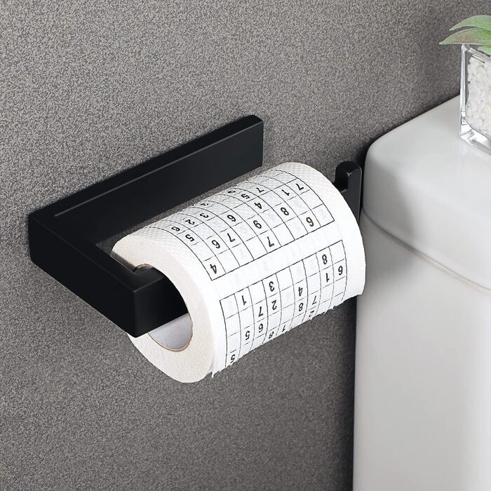 Держатель для туалетной бумаги 15 см, черный SAYAYO