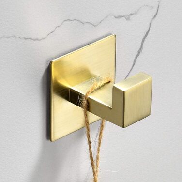 Крючки для ванной комнаты 2 предмета, золотые WOMAO