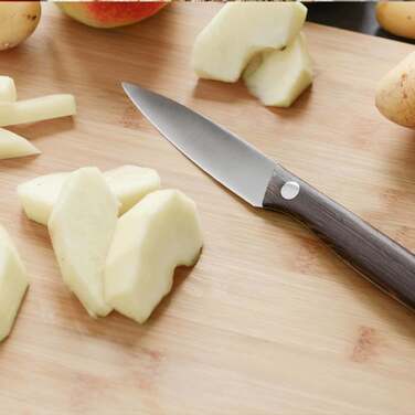 Нож для очистки с рукоятью из темного дерева 8,5 см Essentials Berghoff
