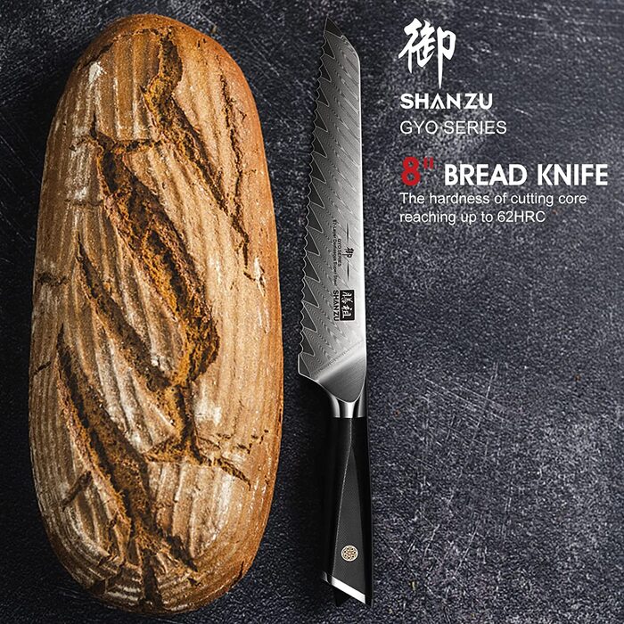 Набор SHAN ZU GYO Series, 5 ножей из нержавеющей стали + точилка для ножей, с подставкой