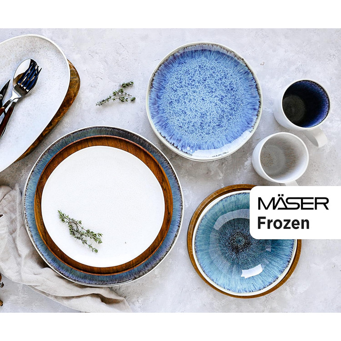 Набор столовой посуды на 4 человека 19 предметов Frozen Series MÄSER