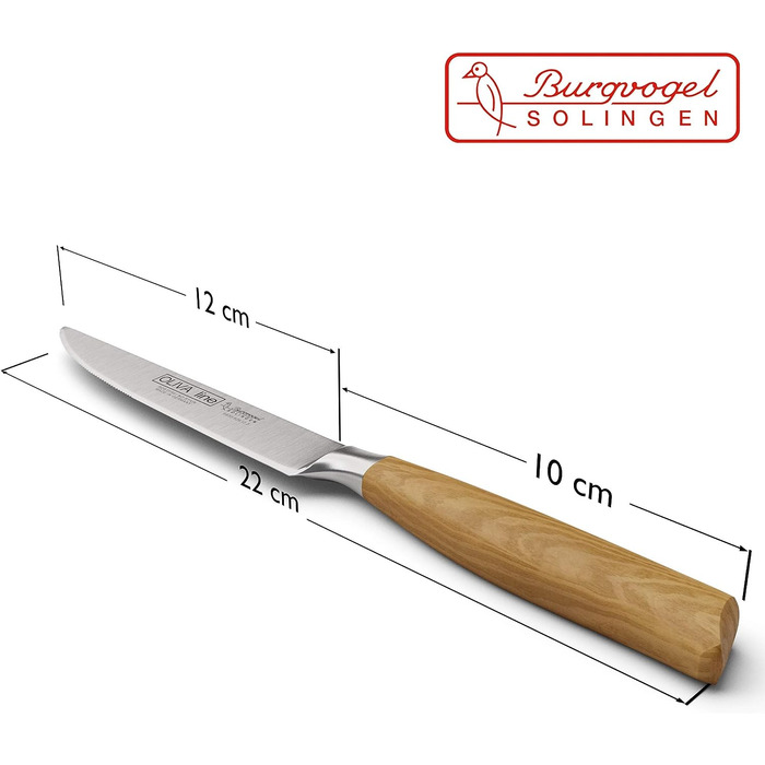 Нож для стейка 12 см Oliva Line Burgvogel Solingen