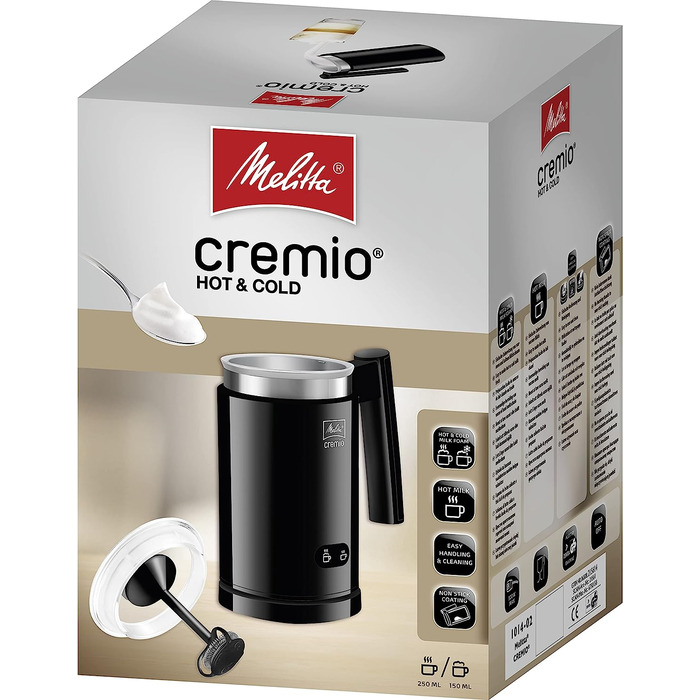 Вспениватель молока 450 Вт, черный Cremio ‎1014-02 Melitta