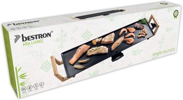 Настольный гриль Bestron Teppanyaki Grill / 1800 Вт / 70 x 23 см / антипригарное покрытие / бамбук