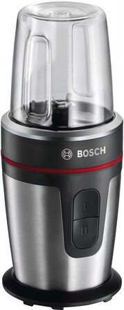 Мини-блендер Bosch VitaStyle Mixx2Go MMBM7G3M / 350 Вт / 3 предмета / 2 скорости / нержавеющая сталь