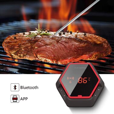 Термометр для мяса Inkbird IBT-6XS из нержавеющей стали, с Bluetooth iPhone Android, 6 зондов