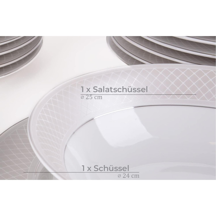 Набор столовой посуды на 6 человек 24 предмета Scania Konsimo