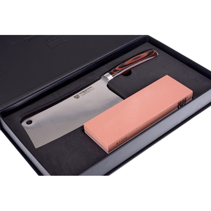 Нож-топорик для мяса 16.6 см, с точильным камнем зернистостью 1000/3000 GRÄWE