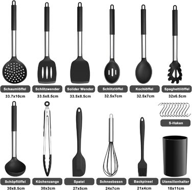 Набор силиконовых кухонных принадлежностей 22 предмета Herogo
