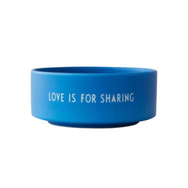 Пиала для закусок "Love is for sharing" 12 см Cobalt Blue Favourite Design Letters