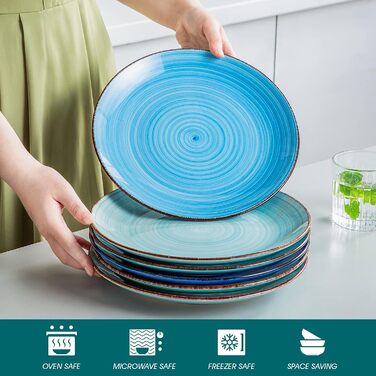 Набор посуды из керамогранита в синем оттенке 36 предметов Bonita Vancasso