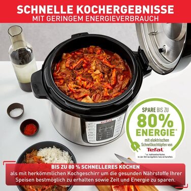 Мультиварка Tefal CY505E / 1200 Вт / 6 л / 25 программ / книга рецептов / нержавеющая сталь