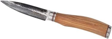 Профессиональный универсальный нож из настоящей японской дамасской стали с рукояткой из оливкового дерева 12,5 см Wakoli HS Series
