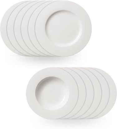 Набор тарелок 12 предметов Twist White Villeroy & Boch