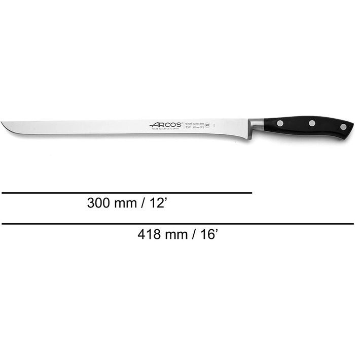 Нож для ветчины 30 см Riviera Arcos