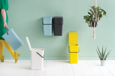 Мусорное ведро 16 л белое Sort&Go Brabantia