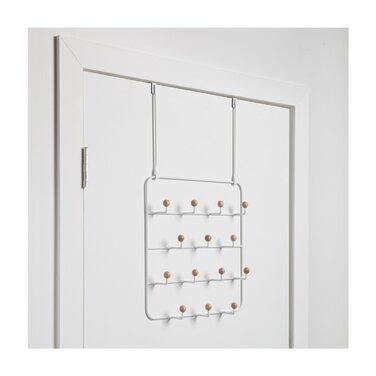 Вешалка дверная 59,69x36,19x10,16 см белая Estique Multifunktionale Türgarderobe Umbra