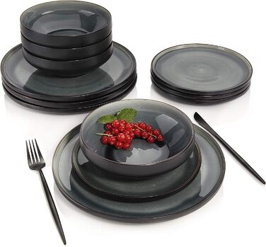Набор столовой посуды из керамогранита на 4 персоны, 12 предметов Sänger Helsinki