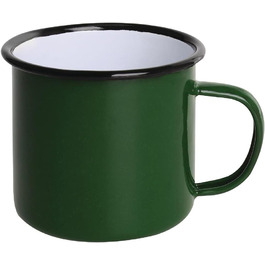 Эмалированная чашка 350 мл, зеленая Olympia 