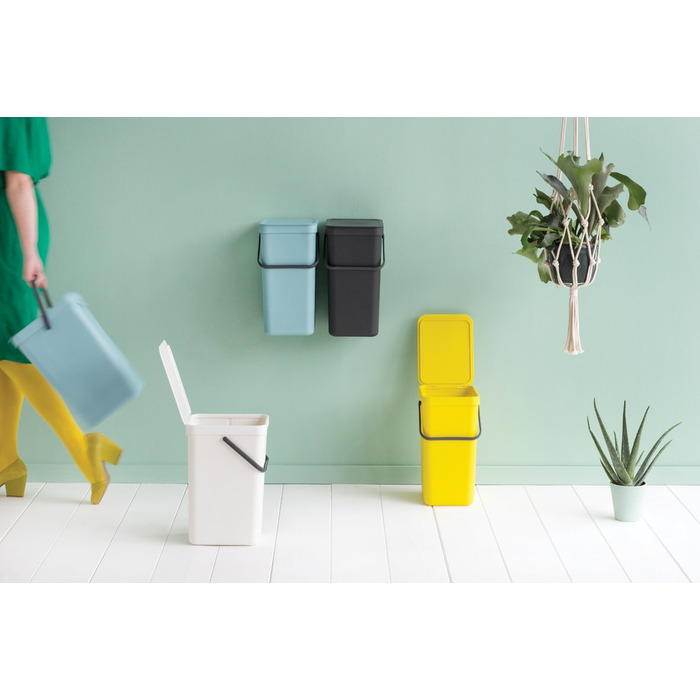 Мусорное ведро 16 л белое Sort&Go Brabantia